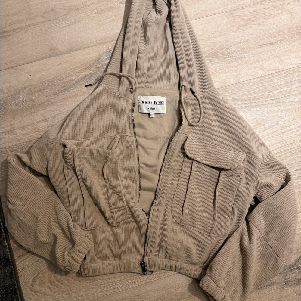 Ribbed Tan Utility Jacket by Reserve Fairfax